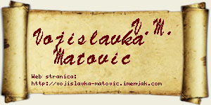 Vojislavka Matović vizit kartica